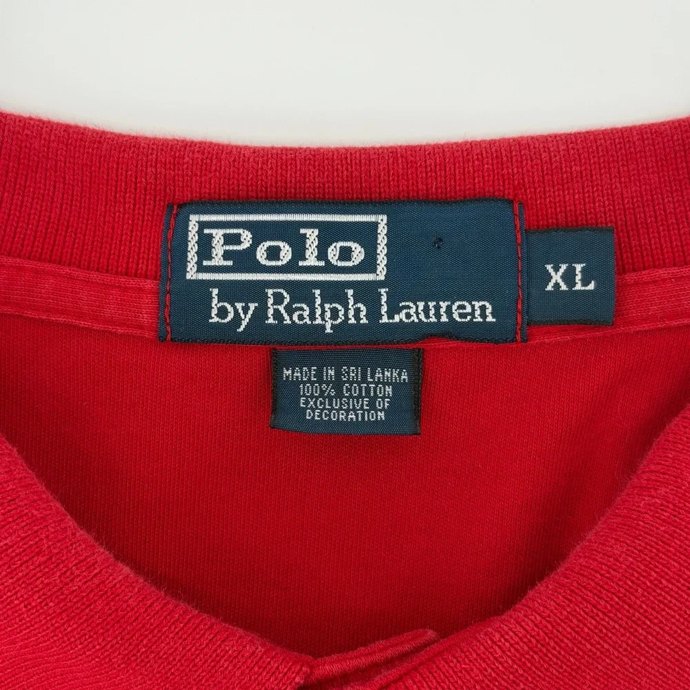 Polo Ralph Lauren Polo Shirt Mens XL Red Short Sleeve Embroidered Pony Logo